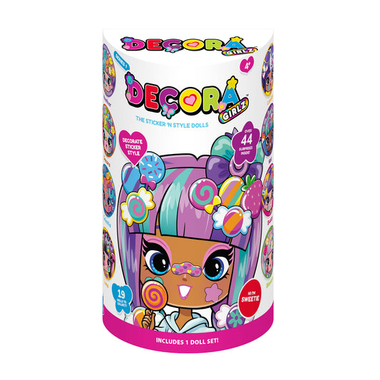 Decora Girlz 5" Fashion Doll – Sweetie - with Stickers & Accessories
