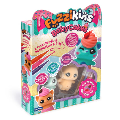 Fuzzikins Baby Cakes Chocolate and Cherry Cupcakes (Cherry Bear & Chocolate Cat)