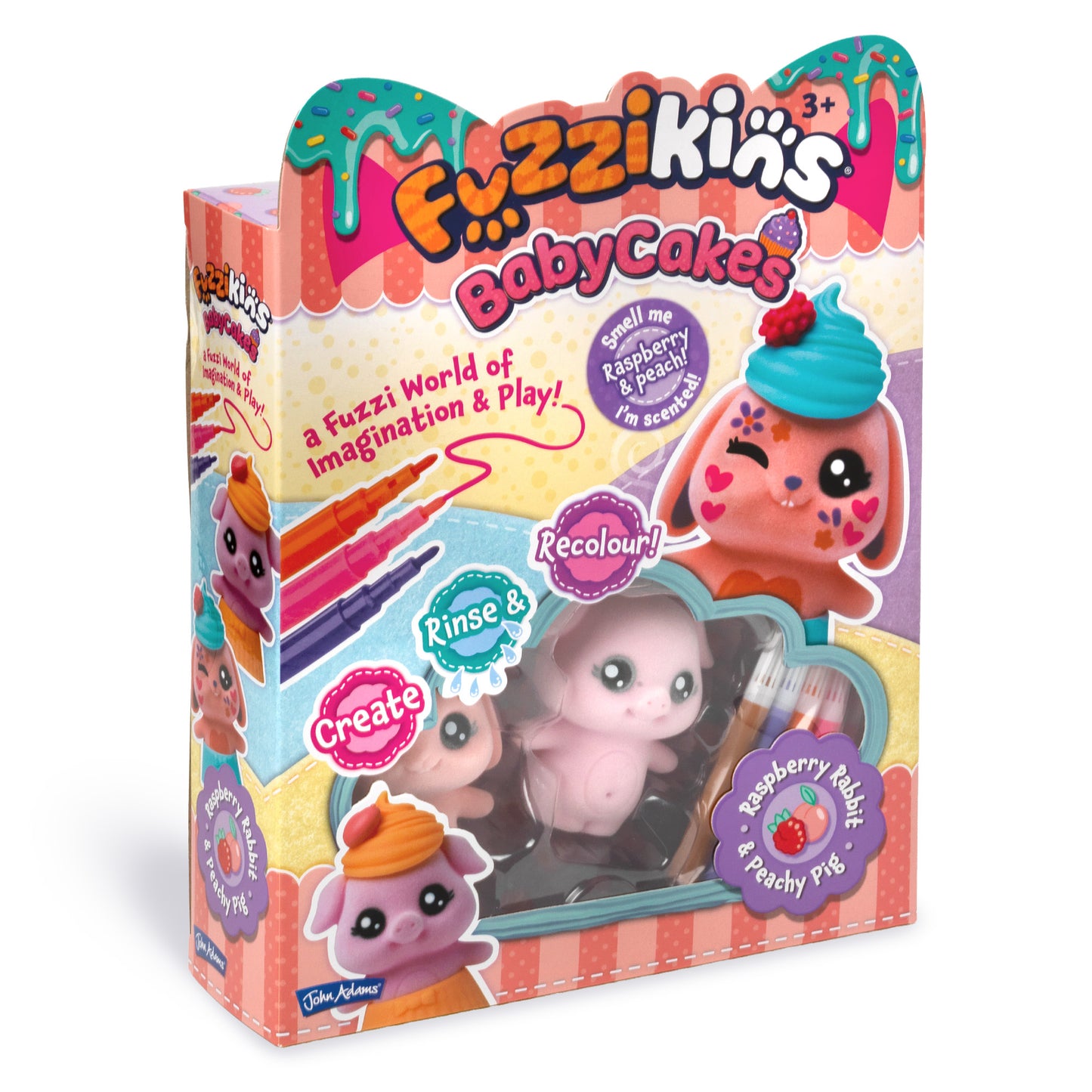 Fuzzikins Baby Cakes Peach Melba Cakes (Peachy Piggy & Raspberry Rabbit)