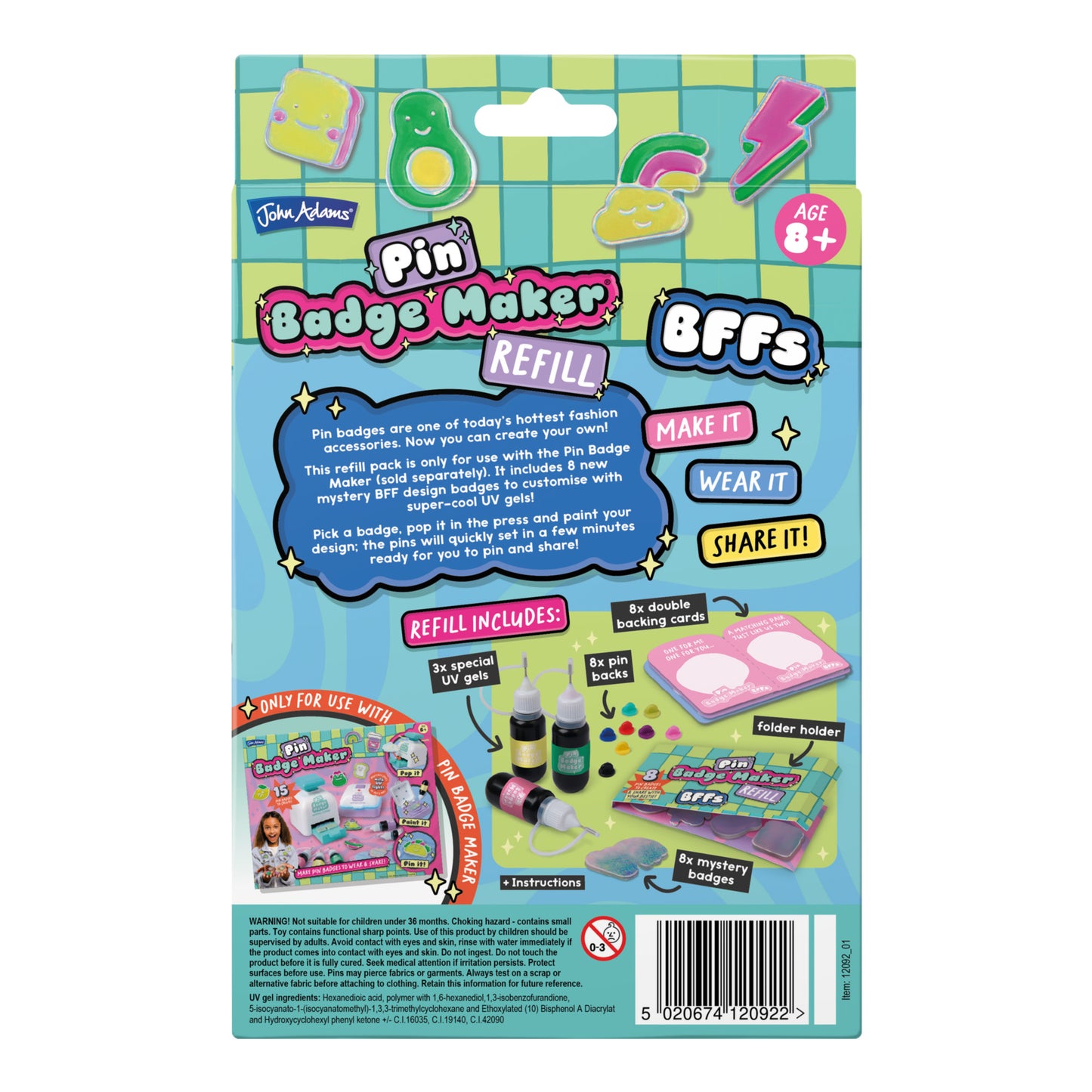 *Coming Soon!*  Pin Badge Maker Refill BFF Set