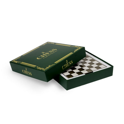 Luxury Glass Chess Set - 27x27cm Glass Board with 32 Weighted Pieces and Felt Padded Bases - John Adams