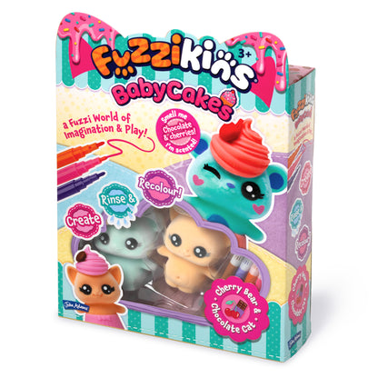 Fuzzikins Baby Cakes Chocolate and Cherry Cupcakes (Cherry Bear & Chocolate Cat)