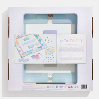 Monopoly Aura Edition Board Game – Luxury Collector's Edition with Iridescent Tempered Glass Board, Metal Tokens & Acrylic Houses - John Adams