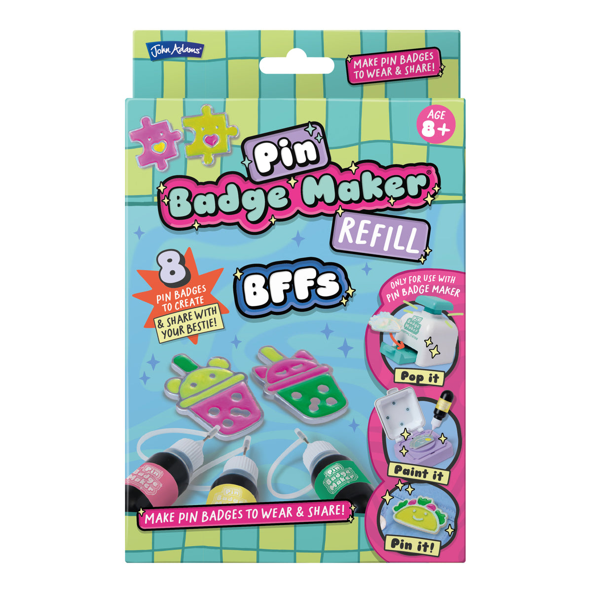 *Coming Soon!*  Pin Badge Maker Refill BFF Set