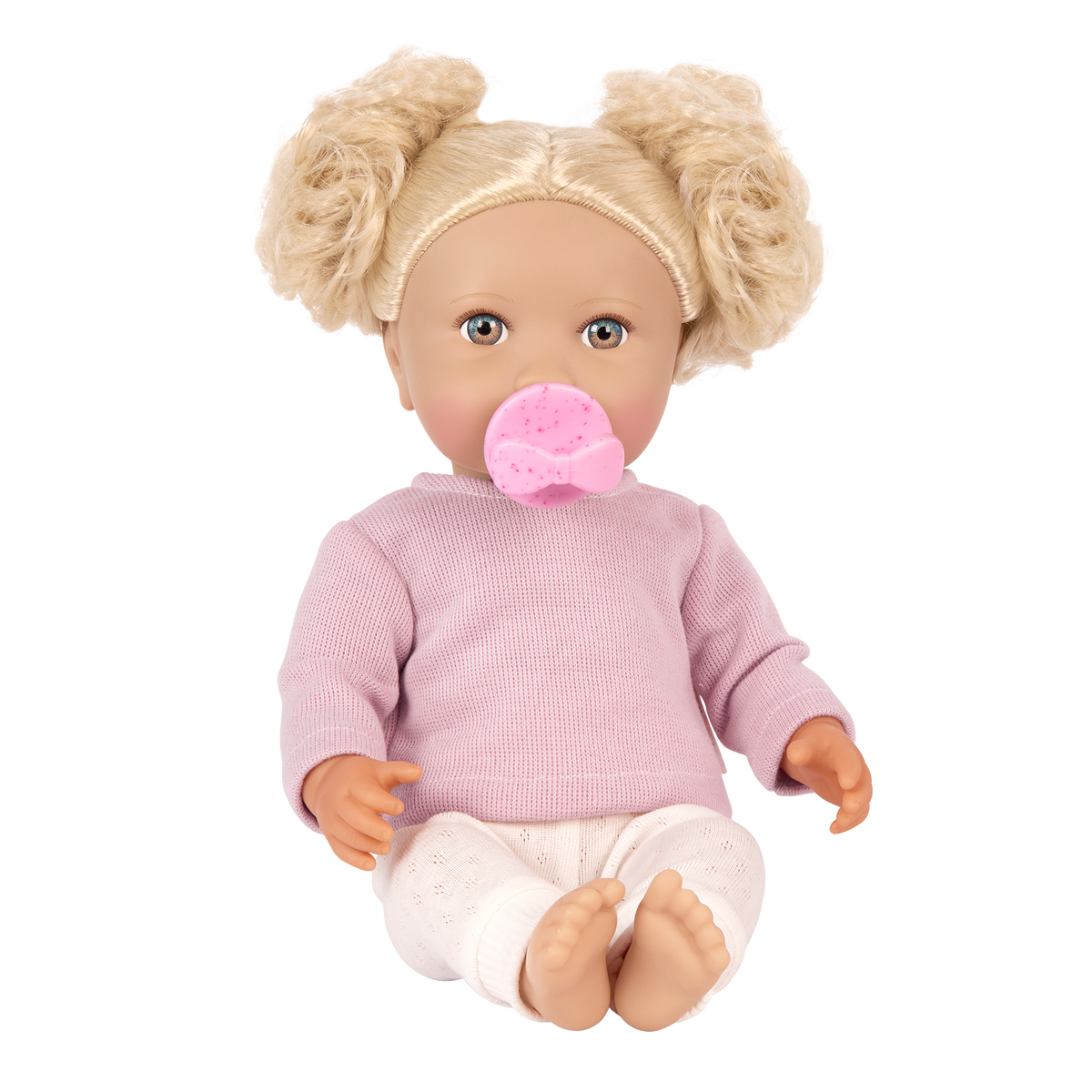 Baby Doll with Wavy Blonde Hair