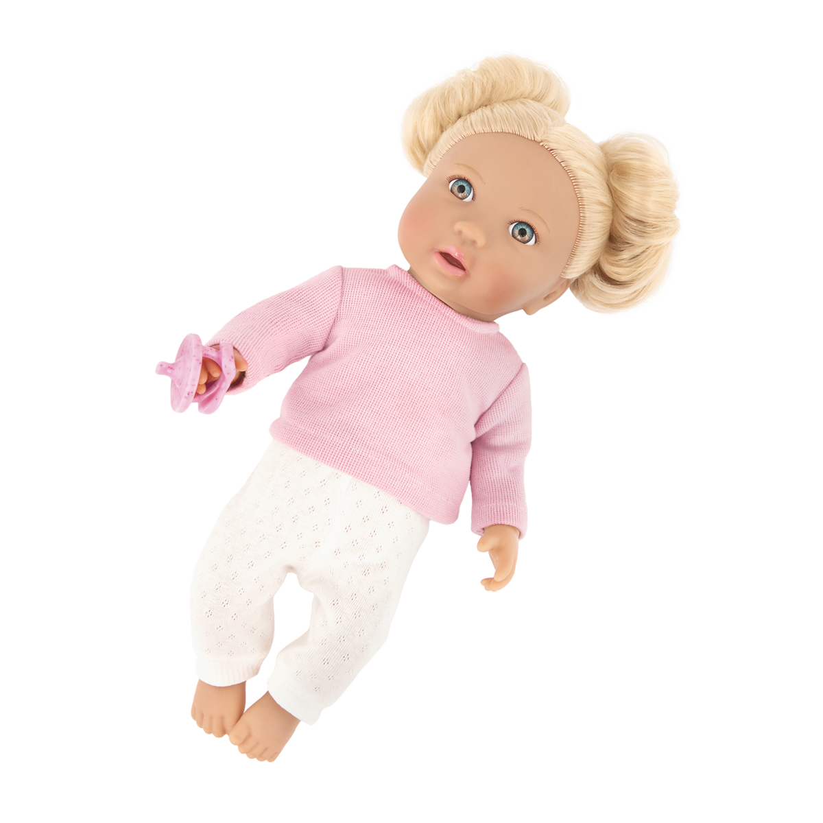 Baby Doll with Wavy Blonde Hair