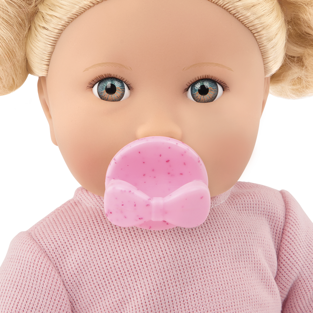 Baby Doll with Wavy Blonde Hair
