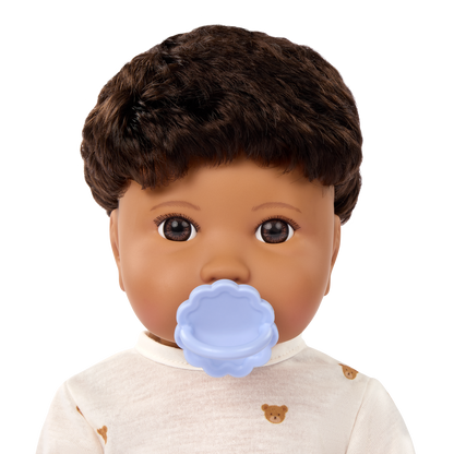 Brunet Doll & Bottle Set