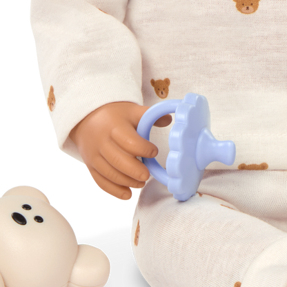 Brunet Doll & Bottle Set