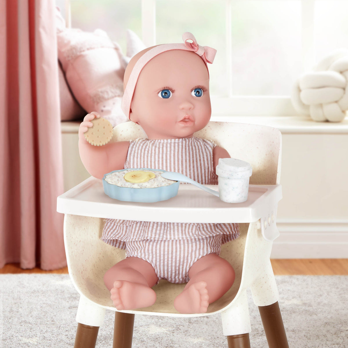 Baby Doll High Chair & Feeding Set