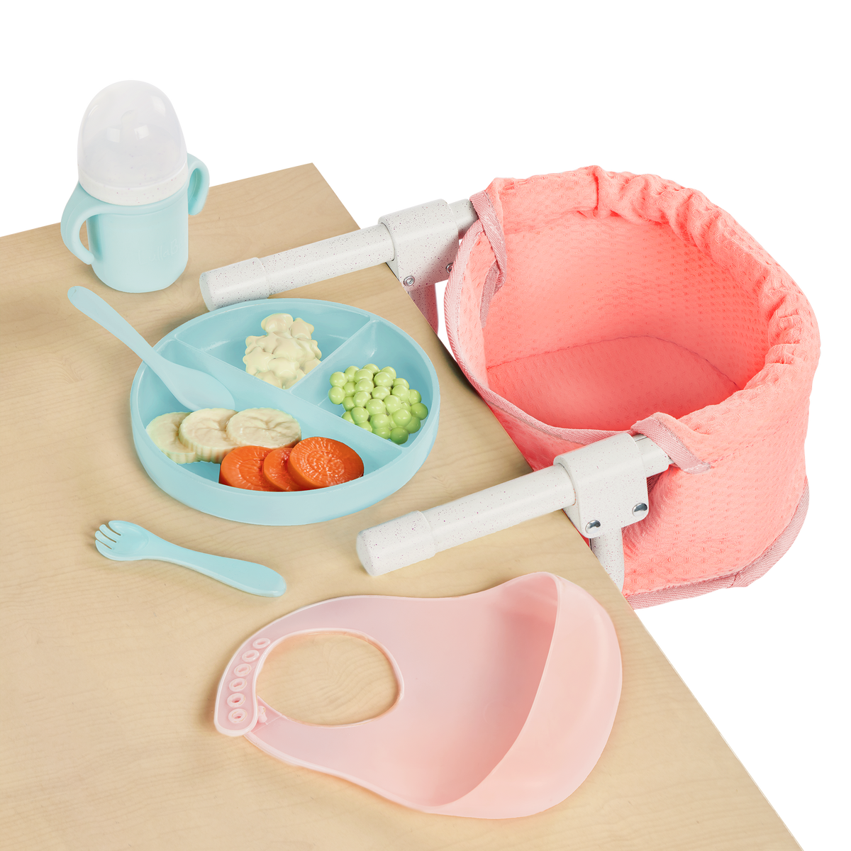 Baby Doll Clip On Table Seat & Feeding Set