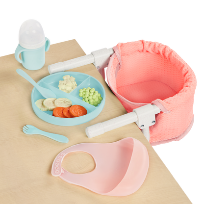 Baby Doll Clip On Table Seat & Feeding Set