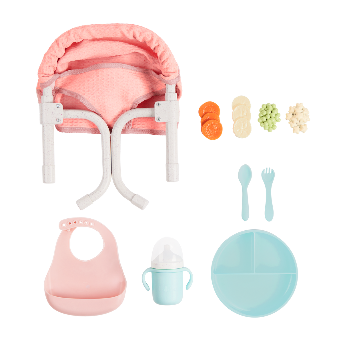 Baby Doll Clip On Table Seat & Feeding Set