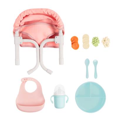 Baby Doll Clip On Table Seat & Feeding Set