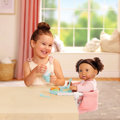 Baby Doll Clip On Table Seat & Feeding Set