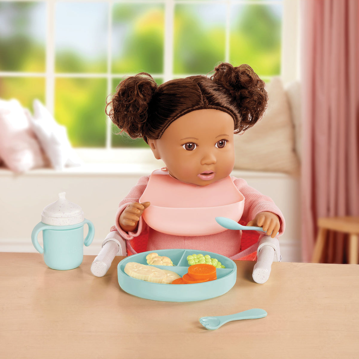 Baby Doll Clip On Table Seat & Feeding Set