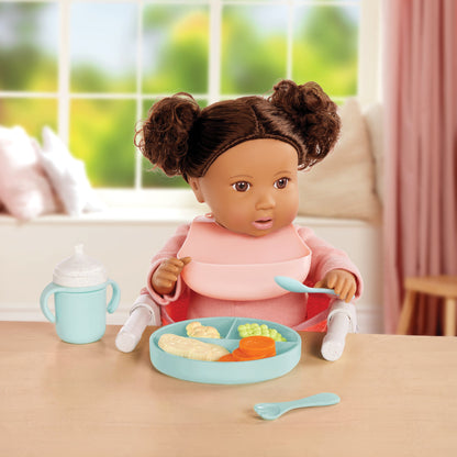 Baby Doll Clip On Table Seat & Feeding Set