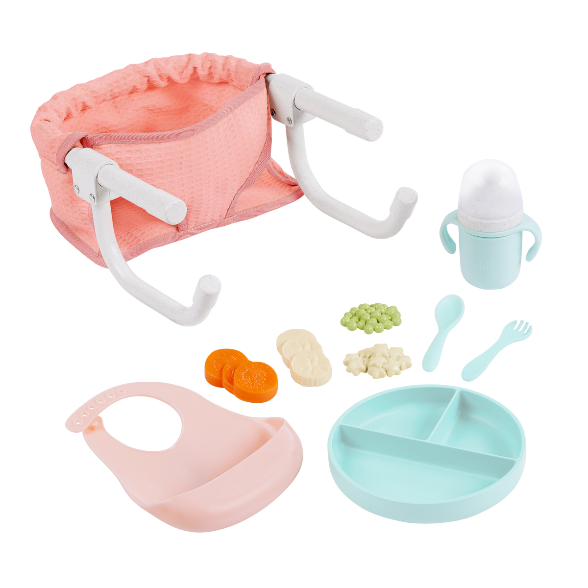 Baby Doll Clip On Table Seat & Feeding Set