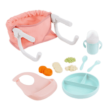 Baby Doll Clip On Table Seat & Feeding Set - John Adams