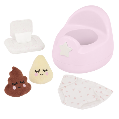 Pink Baby Doll Potty Set