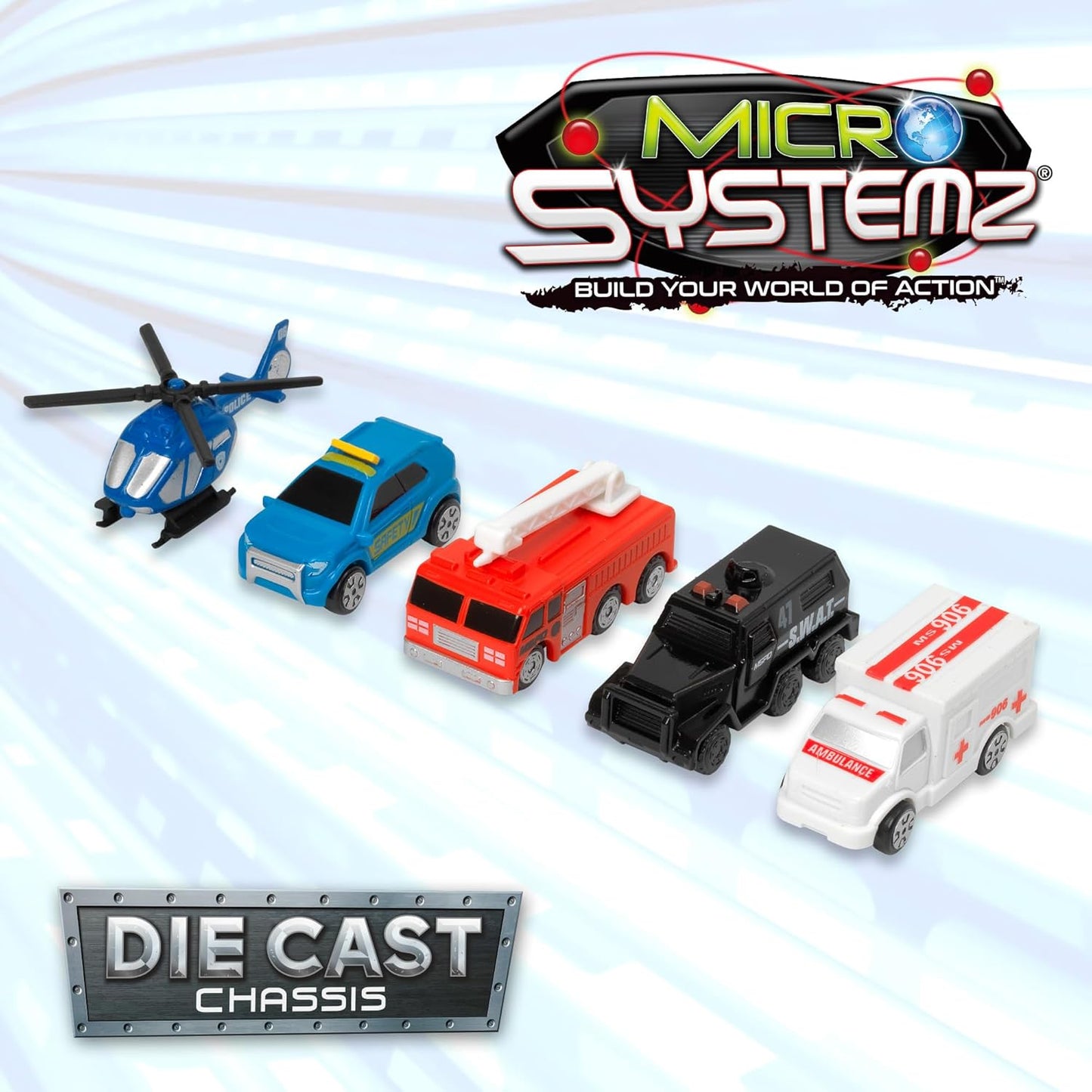 Micro Systemz 5 Vehicle Pack - Police and Rescue