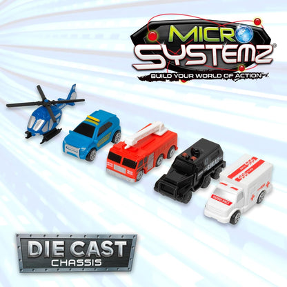 Micro Systemz 5 Vehicle Pack - Police and Rescue