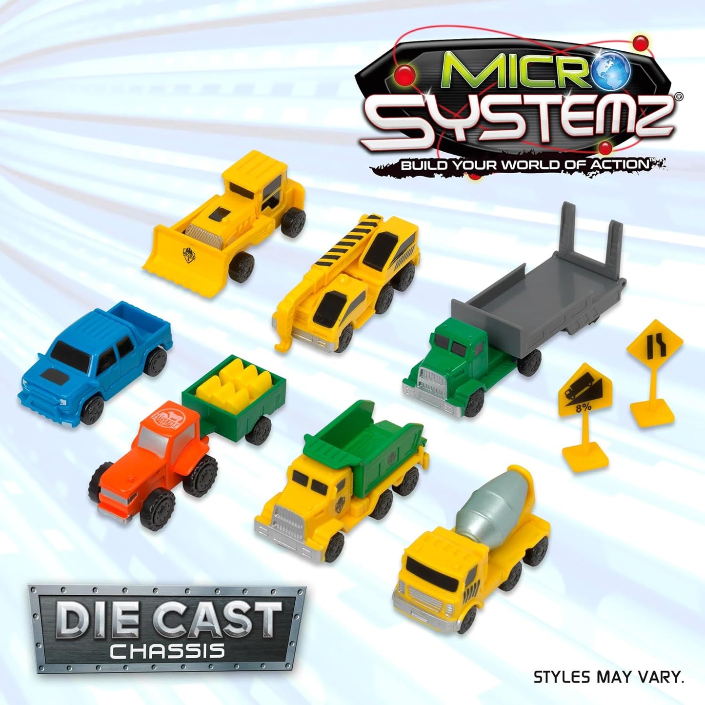 Micro Systemz 7 Vehicle Pack - Farm Ridez and Construction