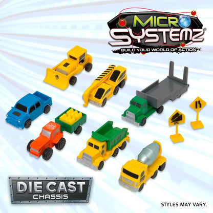 Micro Systemz 7 Vehicle Pack - Farm Ridez and Construction