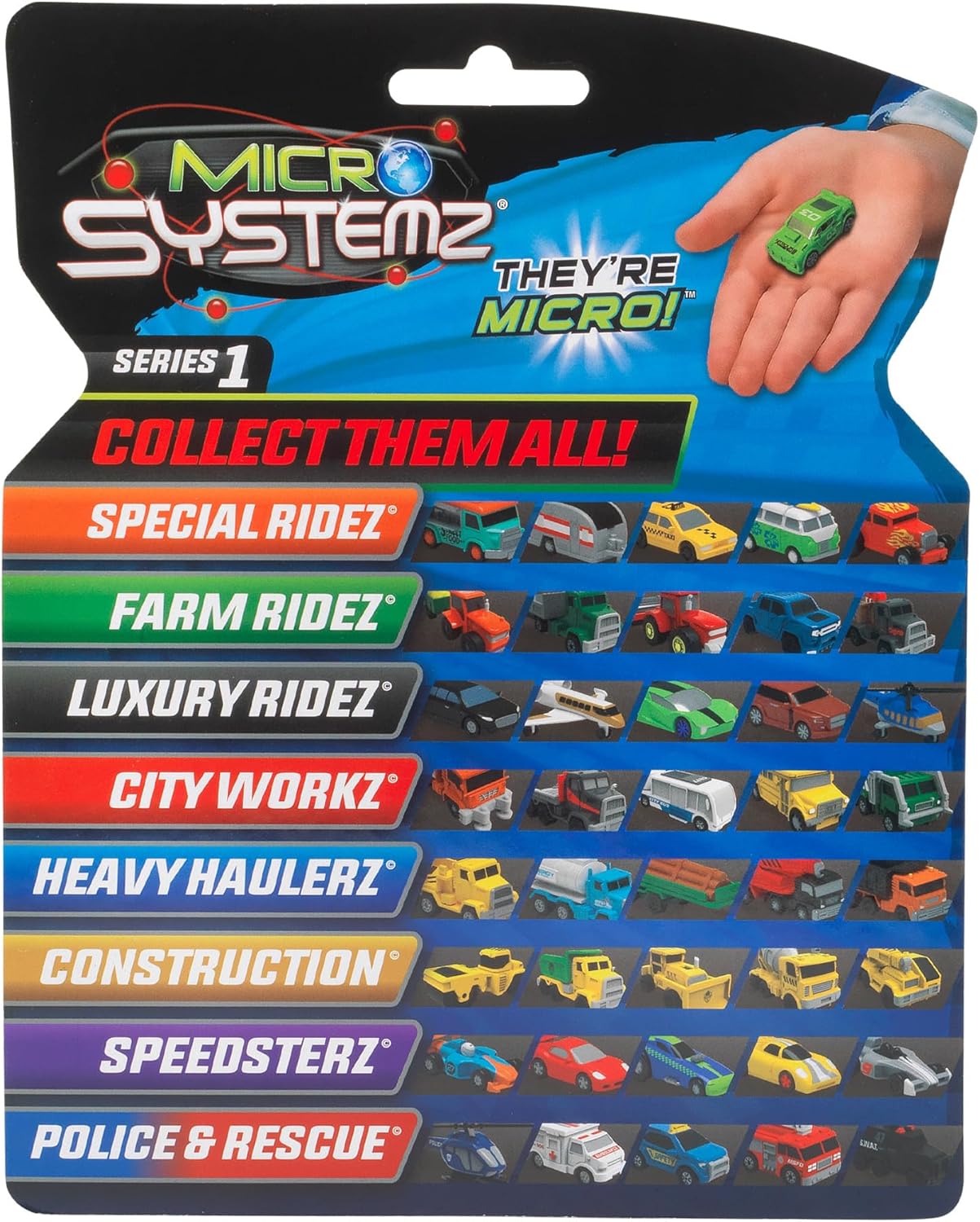 Micro Systemz 7 Vehicle Pack - Farm Ridez and Construction