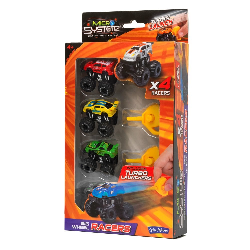 Micro Systemz Big Wheel Racers 4 Vehicle Pack