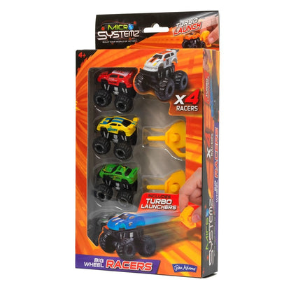 Micro Systemz Big Wheel Racers 4 Vehicle Pack