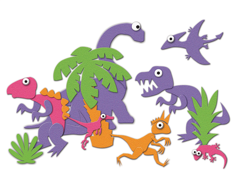 Dinosaur - Large 16x20 Inch Fuzzy Velvet Coloring Poster