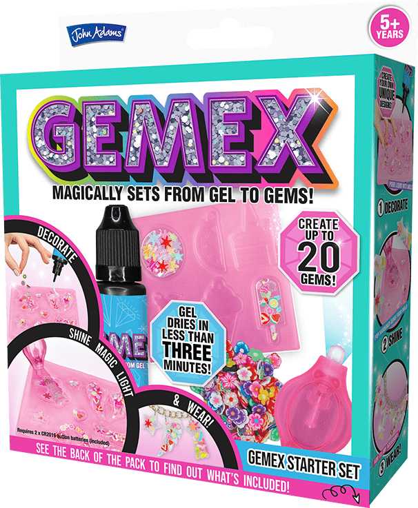 Buy John Adams, GEMEX Starter Set: Magically sets from gel to gems!, Arts  & crafts
